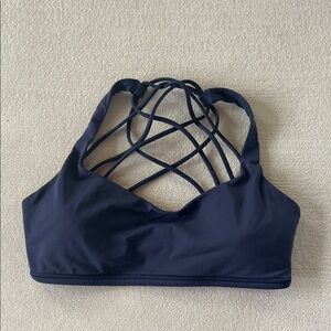 lululemon Free to Be Wild Bra, Navy, Size 8